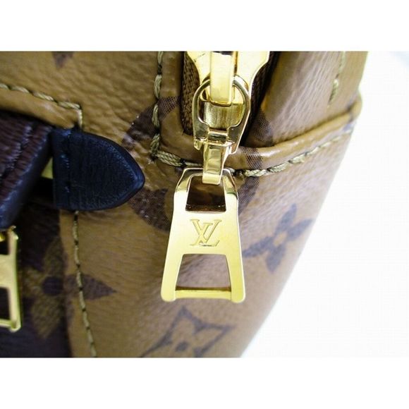 Louis Vuitton Monogram Reverse Palm Springs Backpack MINI Rucksack Daypack Brown - Picture 6 of 6